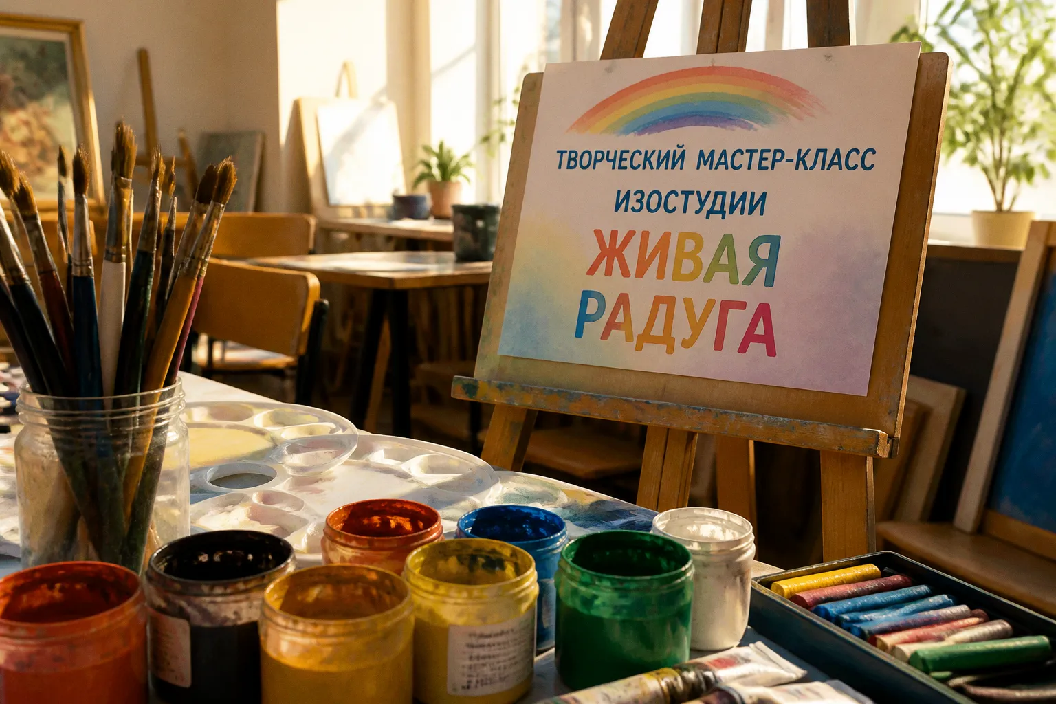 Бесплатные занятия в изостудии «Живая радуга»: как записаться на творческий мастер-класс